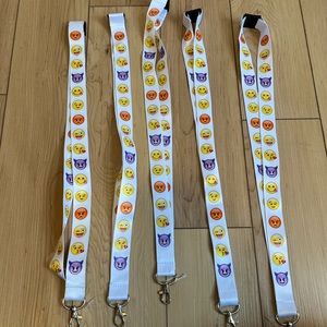 Lot of 5 Emoji Lanyards ( See description)